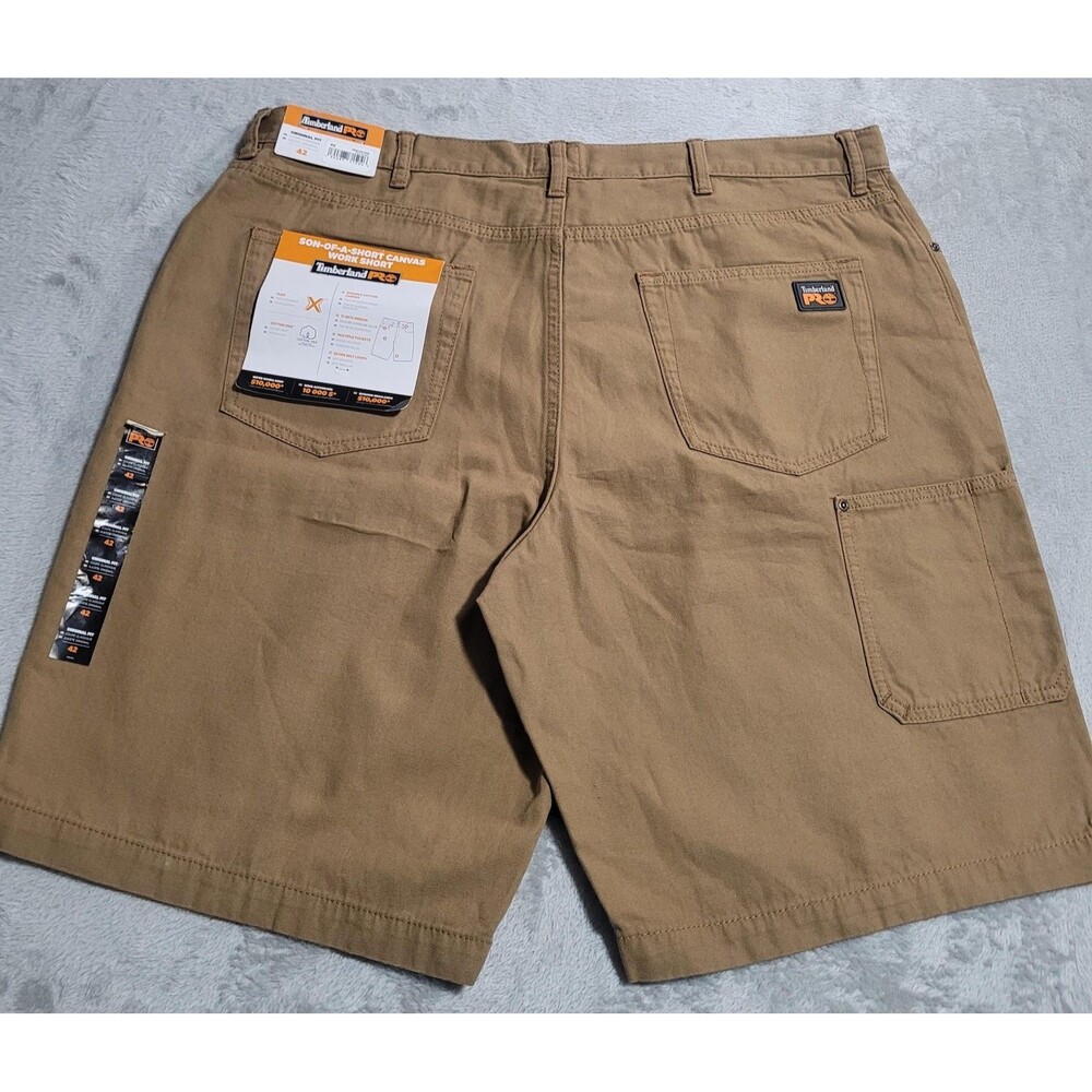 Timberland Pro Son-of-a-Short Work Shorts Mens 42 Brown Canvas Original Fit